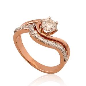Designer Ring with Certified Diamonds in 18k Yellow Gold - LR1652P